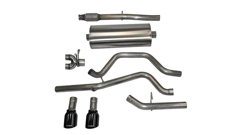Chevrolet Silverado 1500 Performance Exhaust - Dual Rear - CORSA Performance - Cat-Back Sport Dual Rear Exit - Black - `14-`19